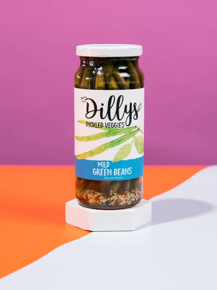 Dillys Mild Green Beans for wholesale by Dillys Pickled Veggies