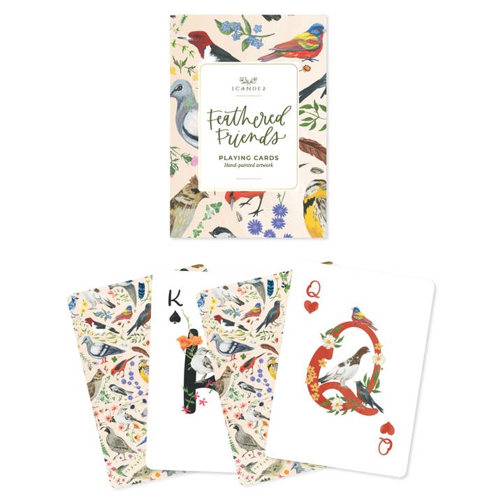 Feathered Friends Birds Deck of Playing Cards for wholesale by 1canoe2 | One Canoe Two Paper Co.