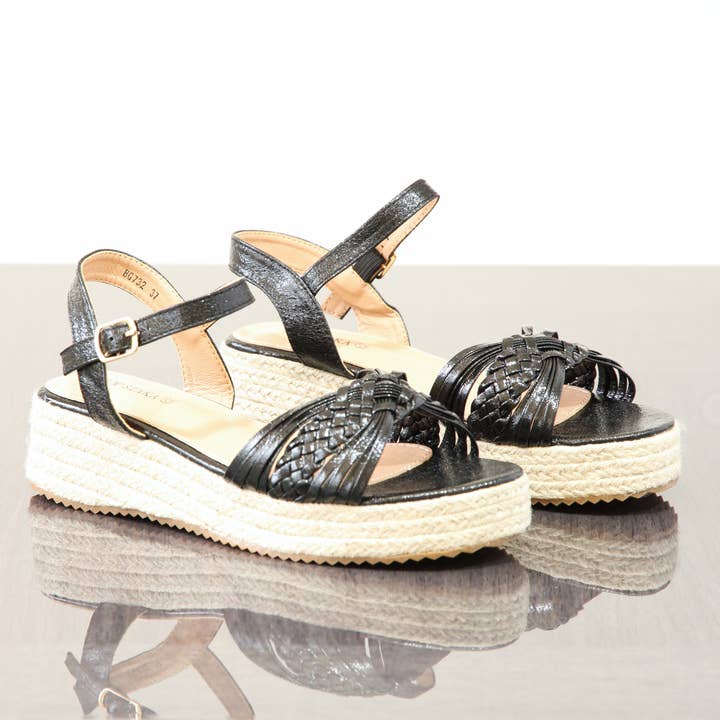 Top Staka - Wholesale Wedges - Women's - BG-732 Women's Braided Wedge Sandals - Espadrille Platform16