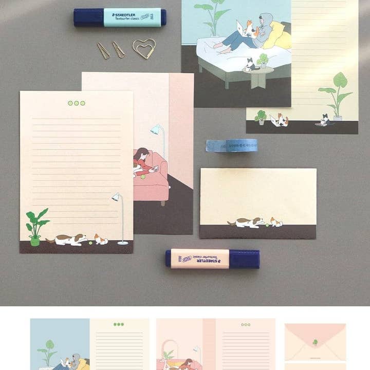 Notable Designs (UK) – wholesale Stationery/notecard set – Iconic Haru Letter Set2