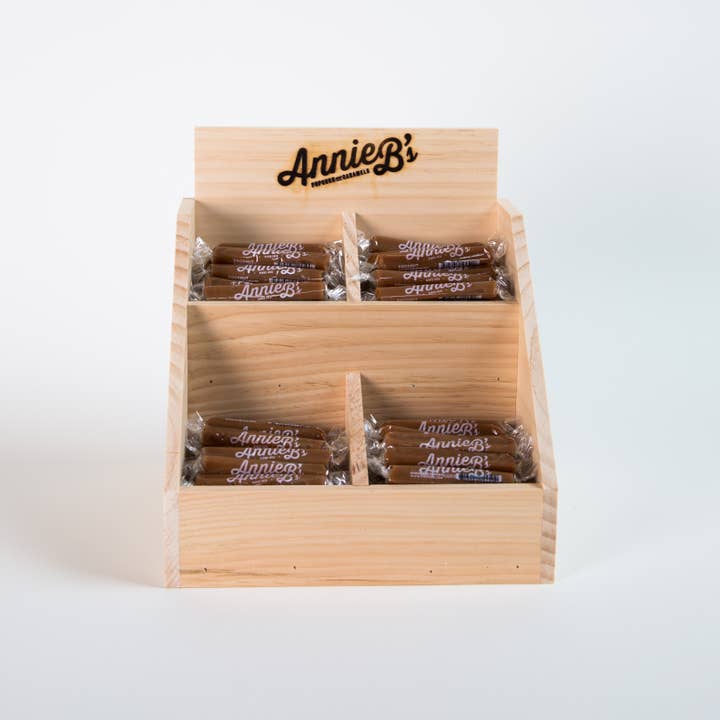 Annie B's - Wholesale Retailer Display - Food & Drink - Wooden Caramel Display for Bulk Caramel - Handmade in USA!2