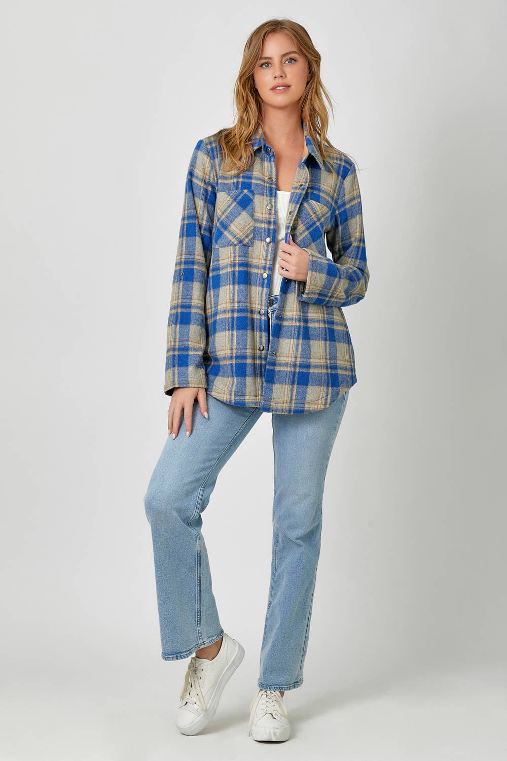 Mystree - Wholesale Shirt Jacket/Shacket - Women's - 60406 Plaid Shacket 4