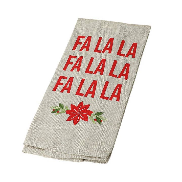 Sensibling Corp. - Wholesale Tea Towel - FA LA LA Festive Holiday Kitchen Towel1