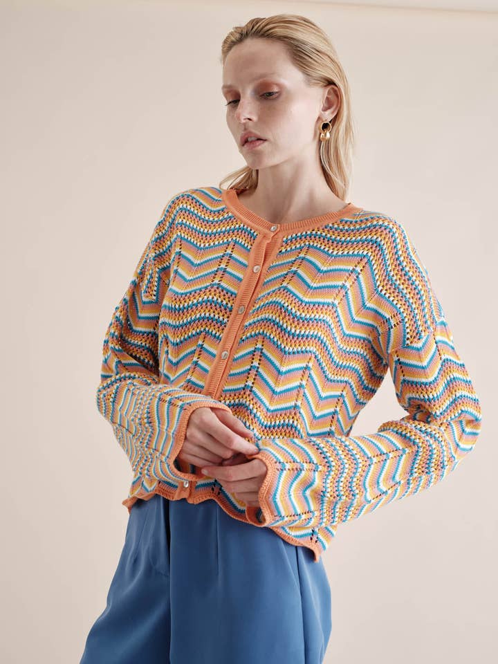 Kleurrijk gebreid jack voor wholesale door GUIMANOS