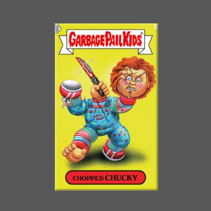 Ba Ba Buttons - Wholesale Magnet - GARBAGE PAIL KIDS, Chopped Chuk, Magnet, Button, Childs Play
