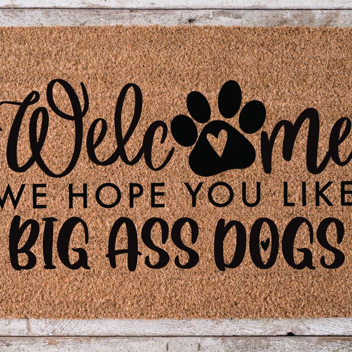 Big Ass Dogs - Funny Door Mat - 30x18" Coir Door Mat - DECOE for wholesale by DecoExchange
