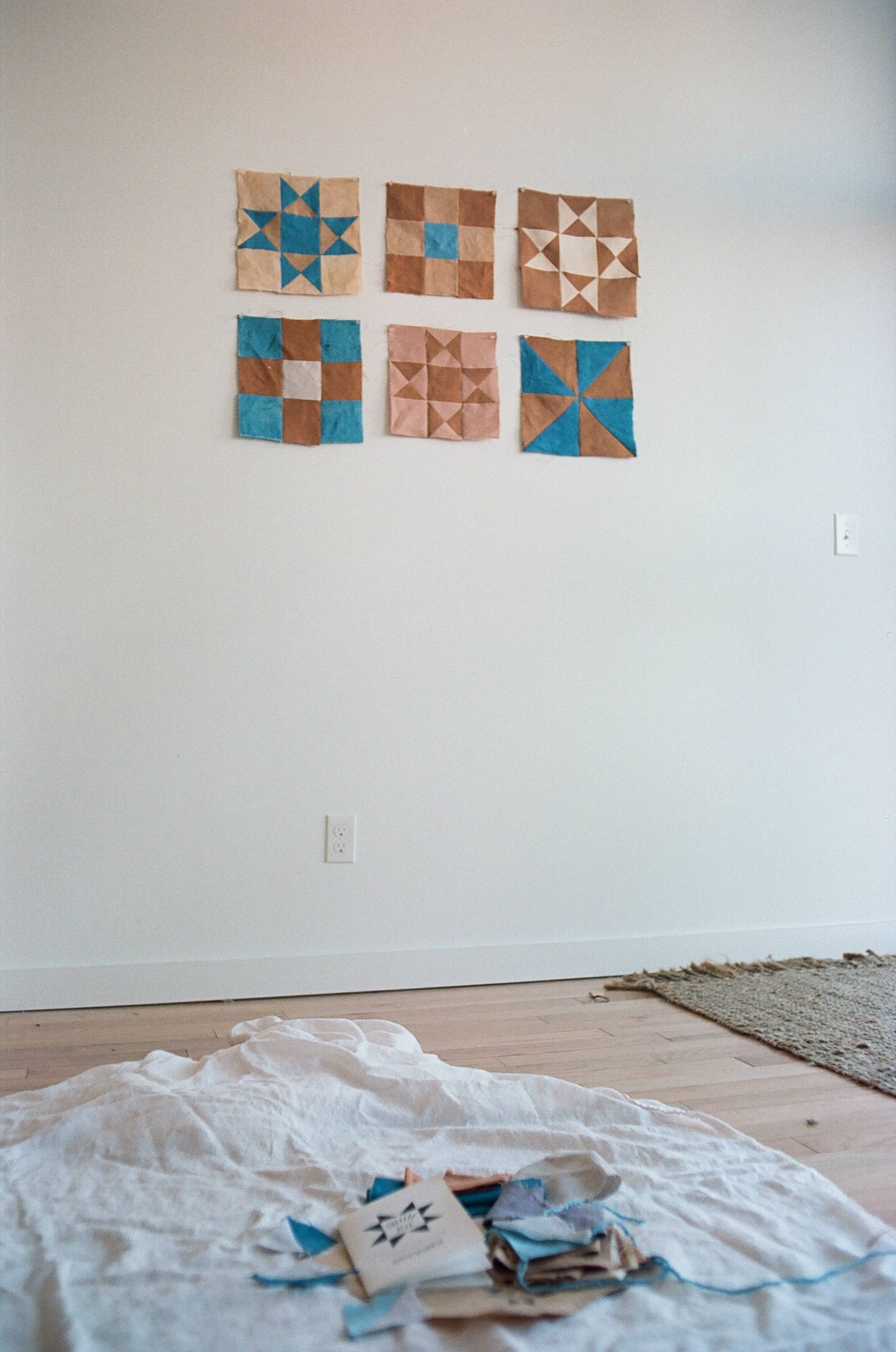 Rosemarine Textiles - Wholesale Craft Sewing Kit - Plant Dyed Linen Quilt Kit: Fabric + Zine for DIY Quilting4