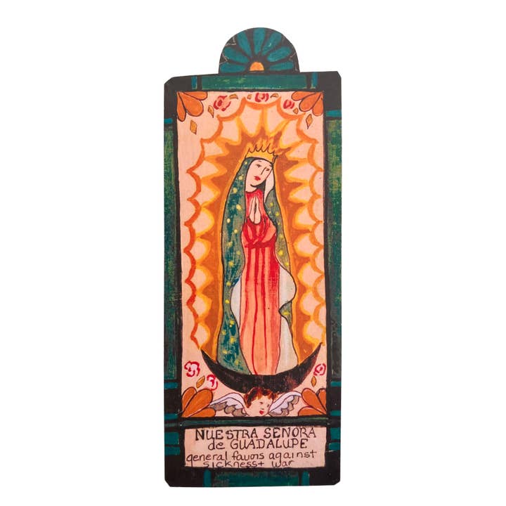 Nuestra Senora de Guadalupe Retablo – Patronin für Leiden und Mitgefühl für den Großhandel von Lynn Garlick Retablos
