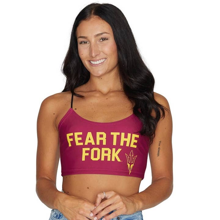 Arizona State ASU Fear The Fork Spaghetti Tank for wholesale by Lojo Collegiate Apparel