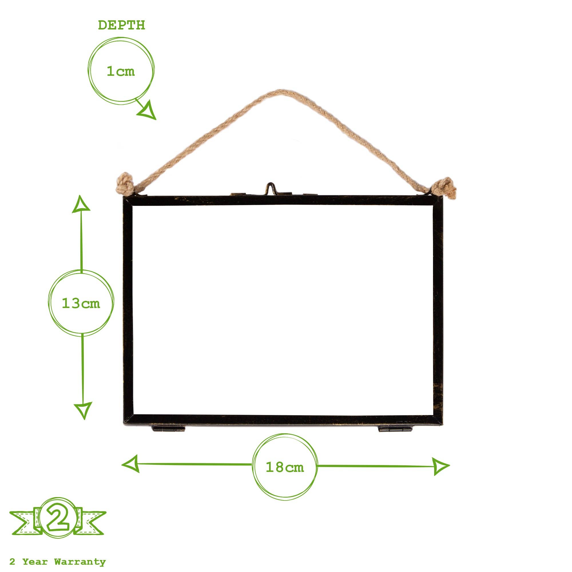 Rinkit Ltd - Wholesale Picture Frame - 7" x 5" Black Hanging Metal Photo Frame - by Nicola Spring6