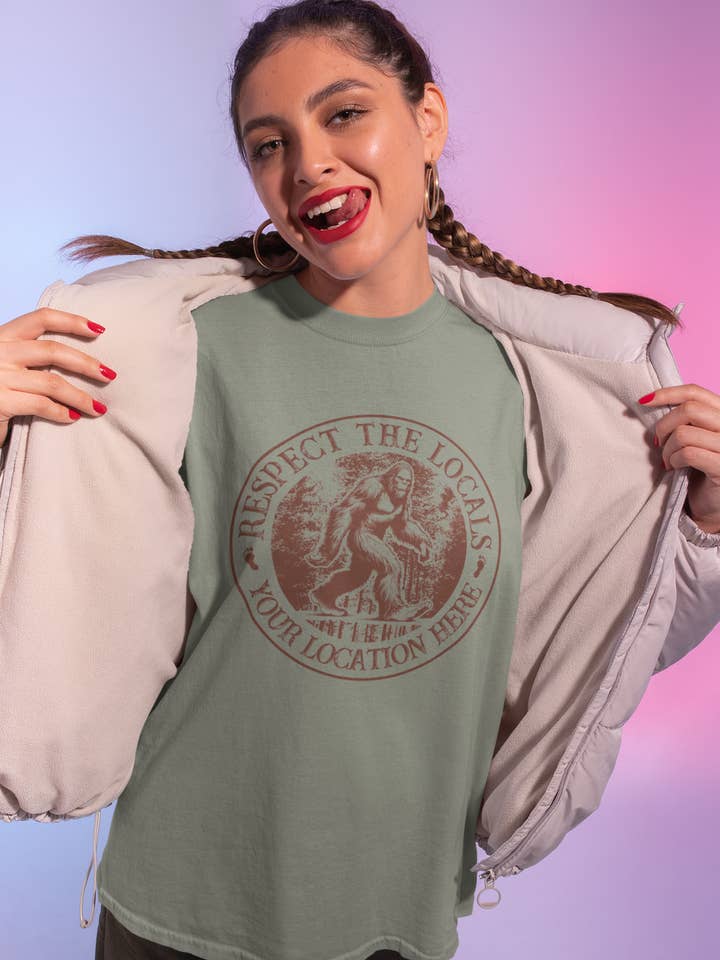 Squatchin’ Country - Wholesale T-Shirt (Graphic) - Unisex - “Respect the Locals” Bigfoot T-Shirt or Sweatshirt – Custom 4