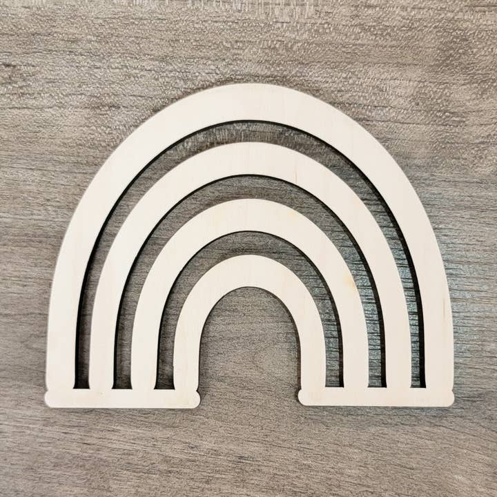 Sagoma in legno a forma di arcobaleno, incompiuta, per lavori fai da te per la vendita all'ingrosso da parte di KobasicCreations