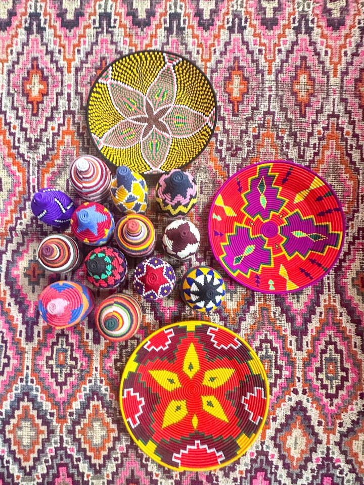 Mix of 16 Berber Baskets & Plates - for wholesale by SOUK in the CITY