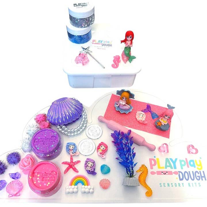 Play Play Dough - Wholesale Putty/Slime - Kids - Mermaid sensory kits, playdoh party favors dough sensory kit1