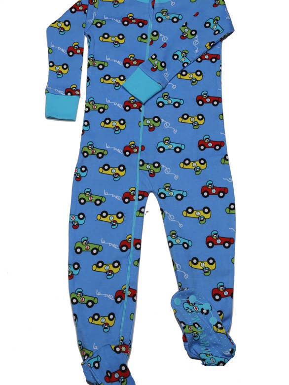 Footie de criança de carros de corrida por atacado de New Jammies