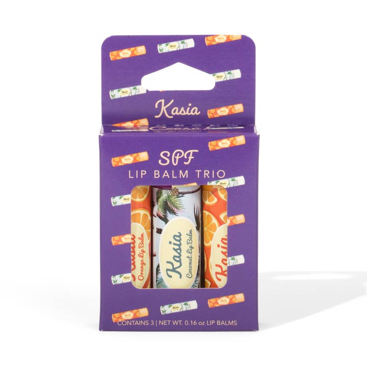 Kasia Lip Balms - Wholesale Lip Balm Set - KASIA SPF Lip Balm Trio