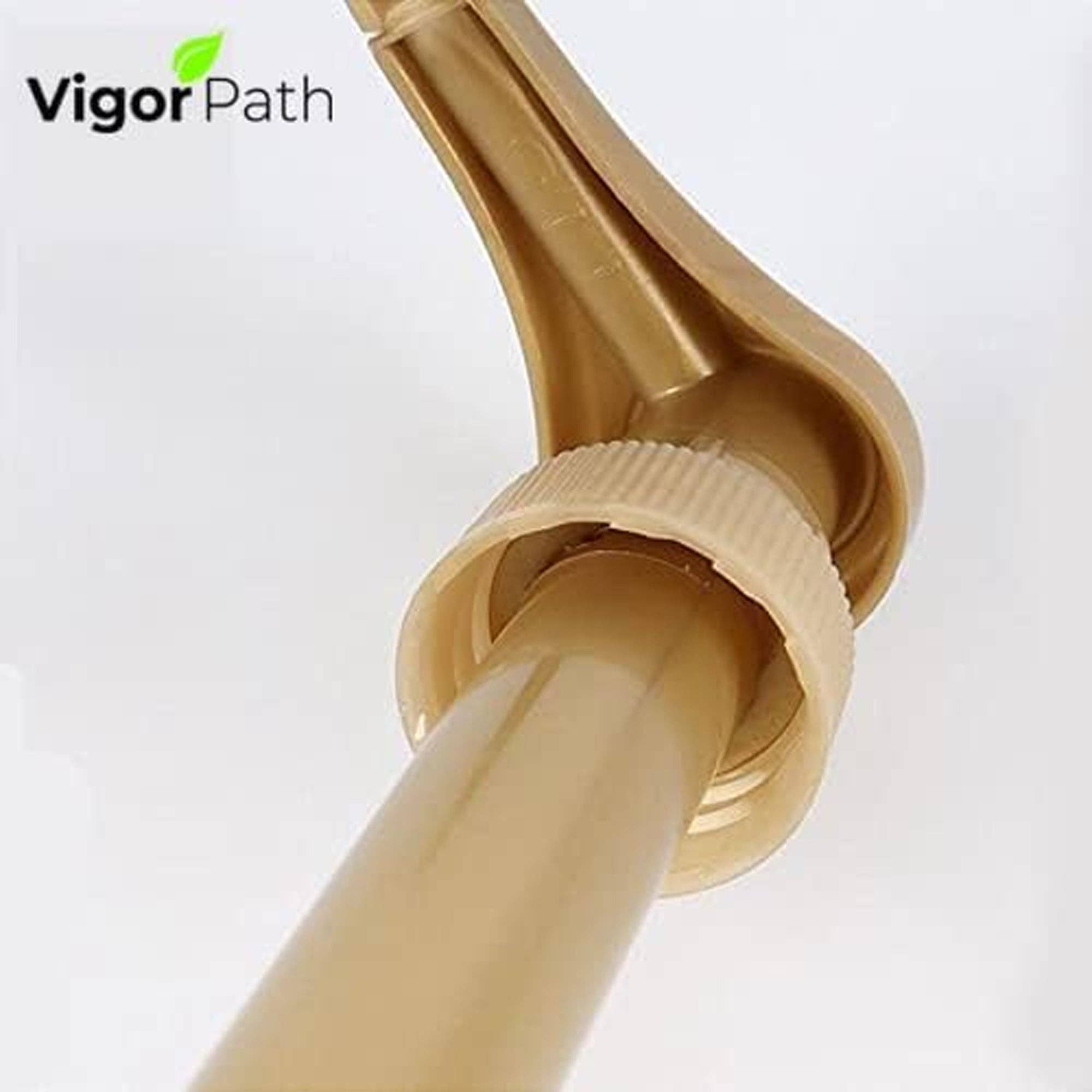 Vigor Path – wholesale Drink dispenser – Gold Coffee Syrup Pump - Fits 25.4oz/750ml bottles (Pack of 2)5