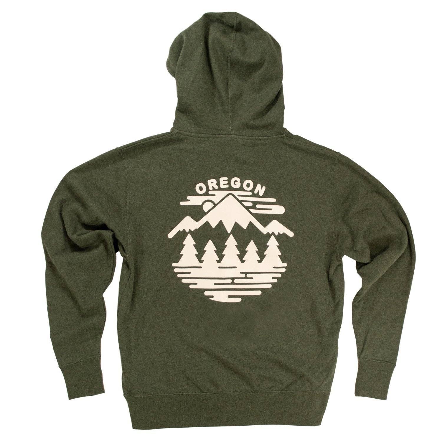 Little Bay Root - Wholesale Hoodie - Unisex - Oregon Fifty Mountain Ranges | Unisex Zip Hoodie0