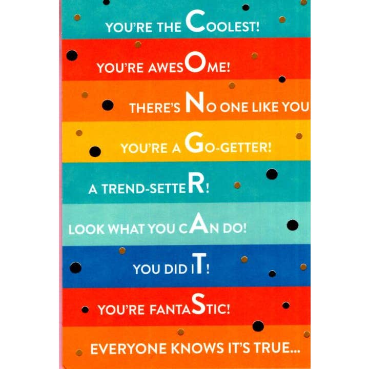 DICKENS INC. - Vente Cartes de félicitations - Félicitations Général| AGTC | SM | SAT06895787S