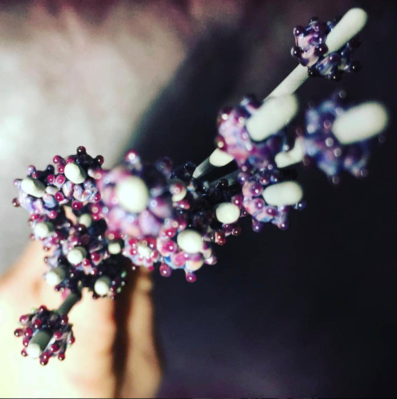 Lavender Beads - Wholesale Stud/Post Earrings - Lavender Bud Studs Handcrafted Glass, Silver Post Earrings6