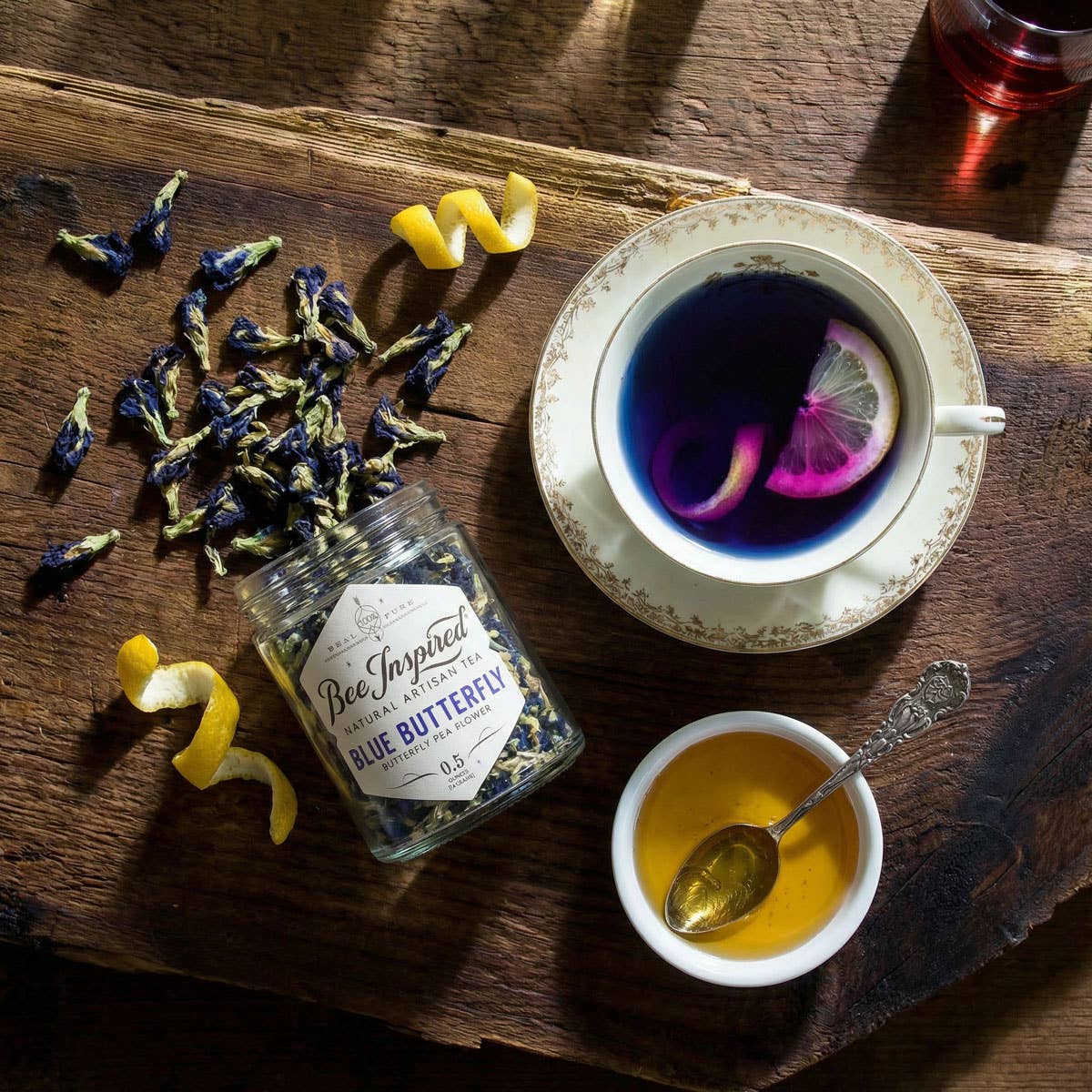 Bee Inspired - Wholesale Loose Tea - Blue Butterfly Tea | Loose-Leaf Butterfly Pea Flower Tea1