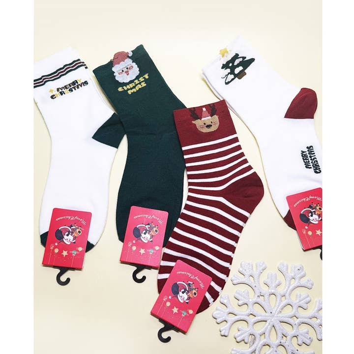 COULEURS ASSORTIES Chaussettes mode de Noël en vente sur Faire0