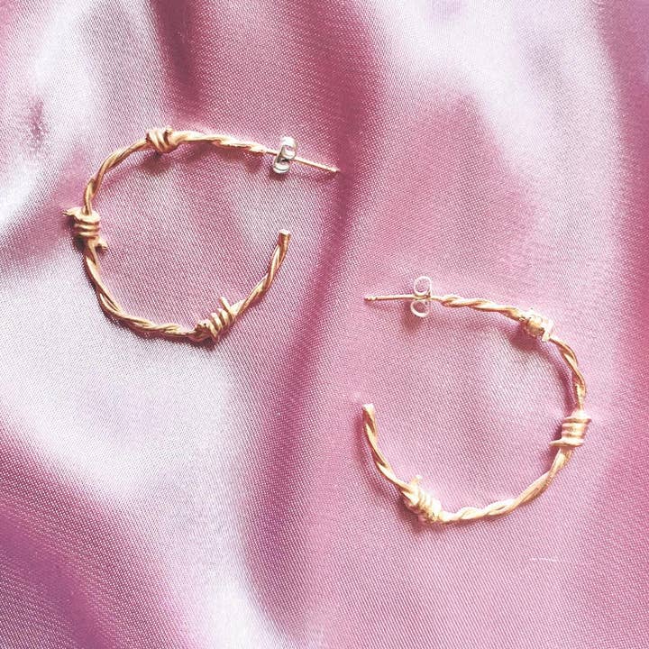 Barbed Hoop Earrings for wholesale by Meta Bird