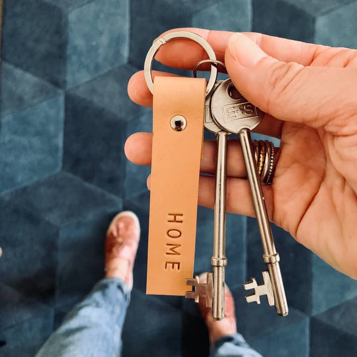 ROLLER Personalised leather keyrings for wholesale by Konoc