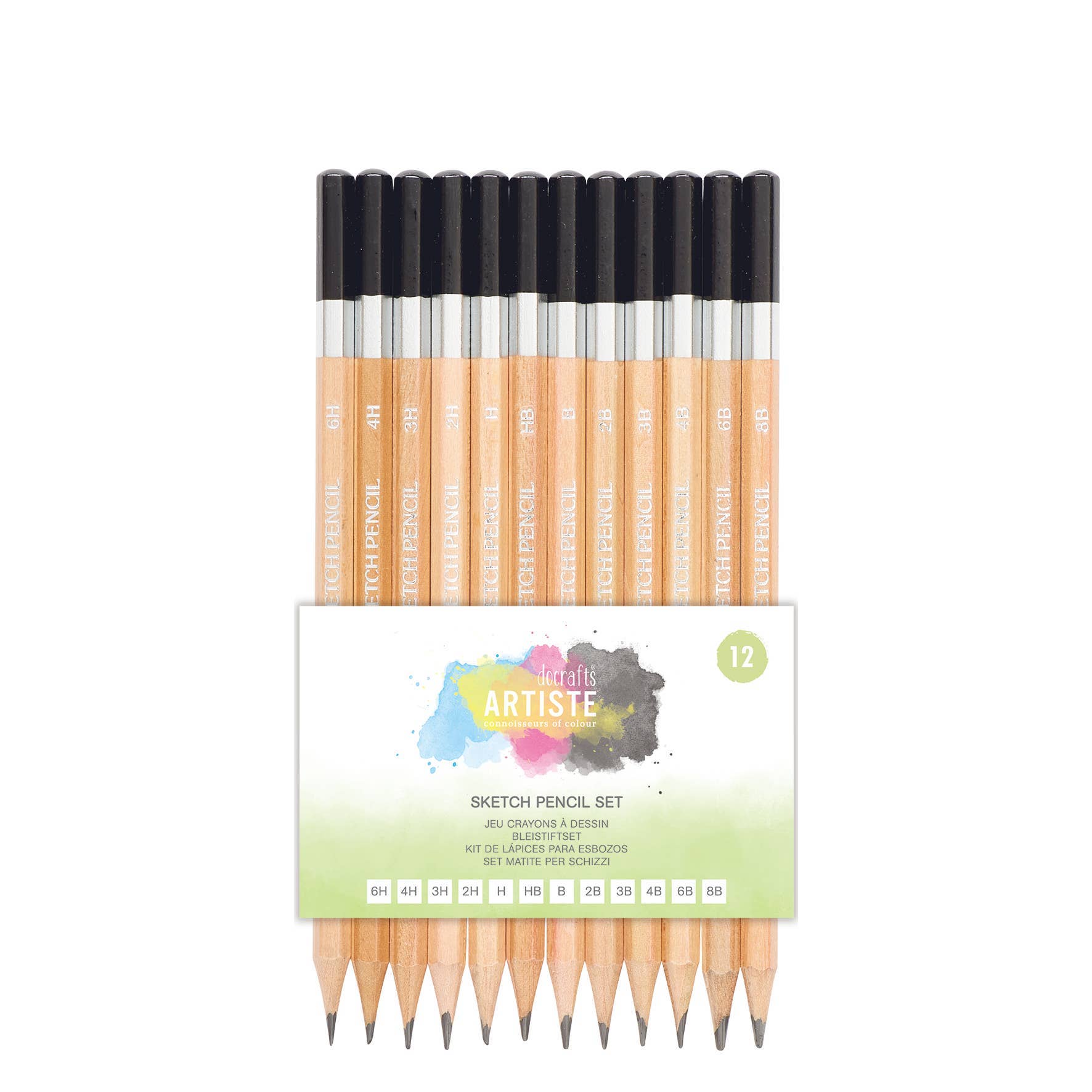 West Design Products UK – wholesale Craft supplies – Artiste Sketching Pencils - 12pcs - Wallets0