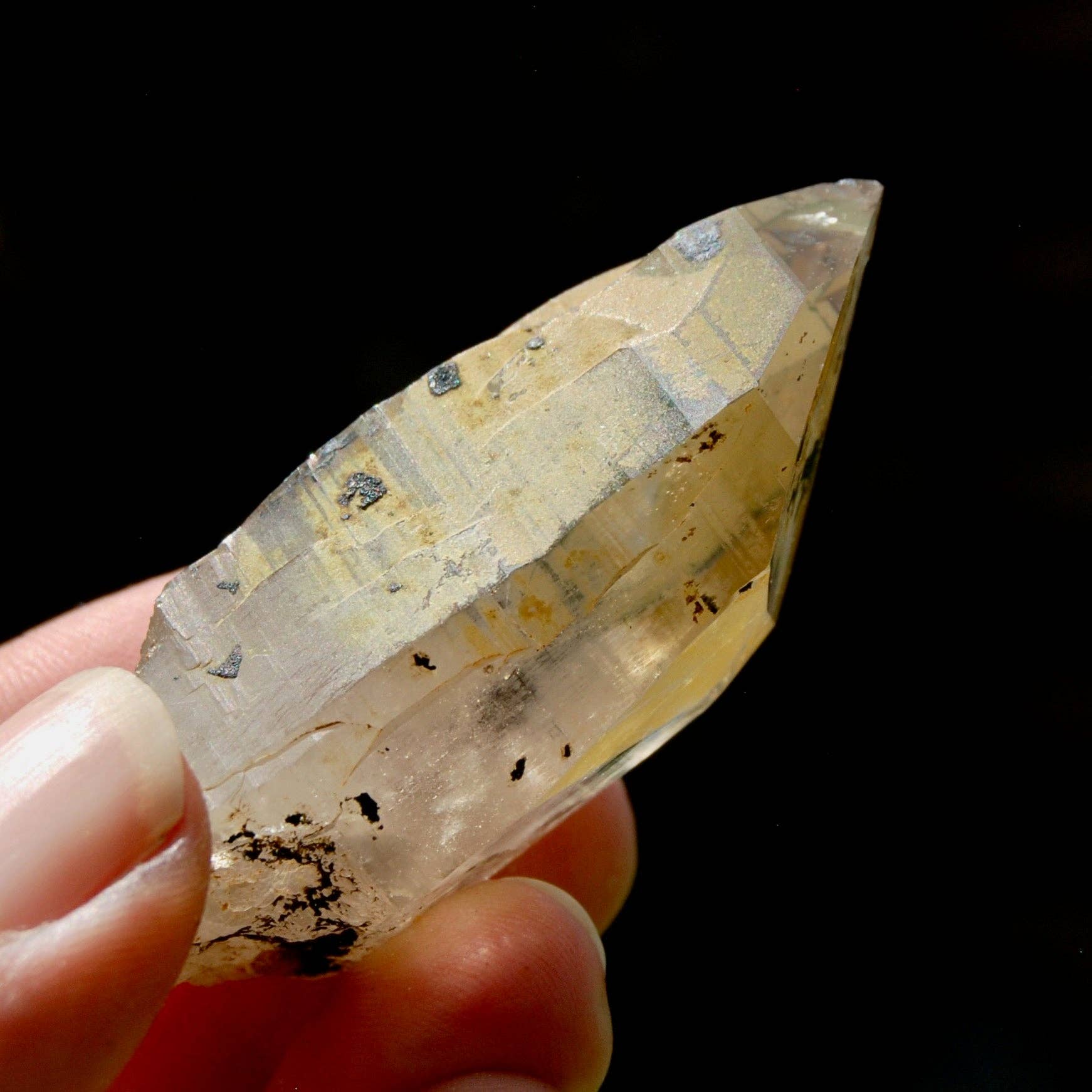 Caspar Curiosities - Wholesale Spiritual Stone/Crystal - 2.3in 45g Intricate Smoky Quartz Crystal Cathedral, Akashic Lines, Malawi msq148