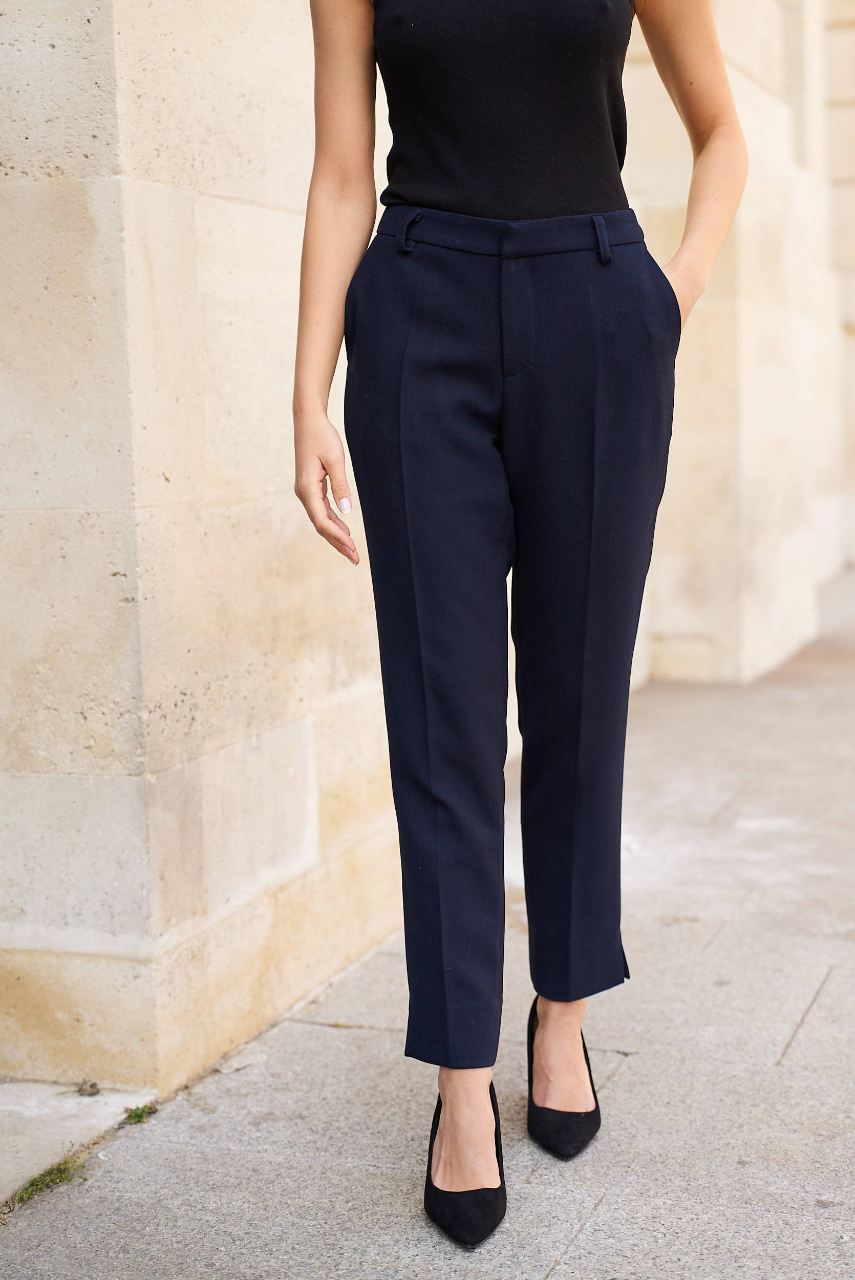 Attentif Paris – Großhandel Hose – Damen – Dicke Zigarettenhose aus dickem Wintermaterial26