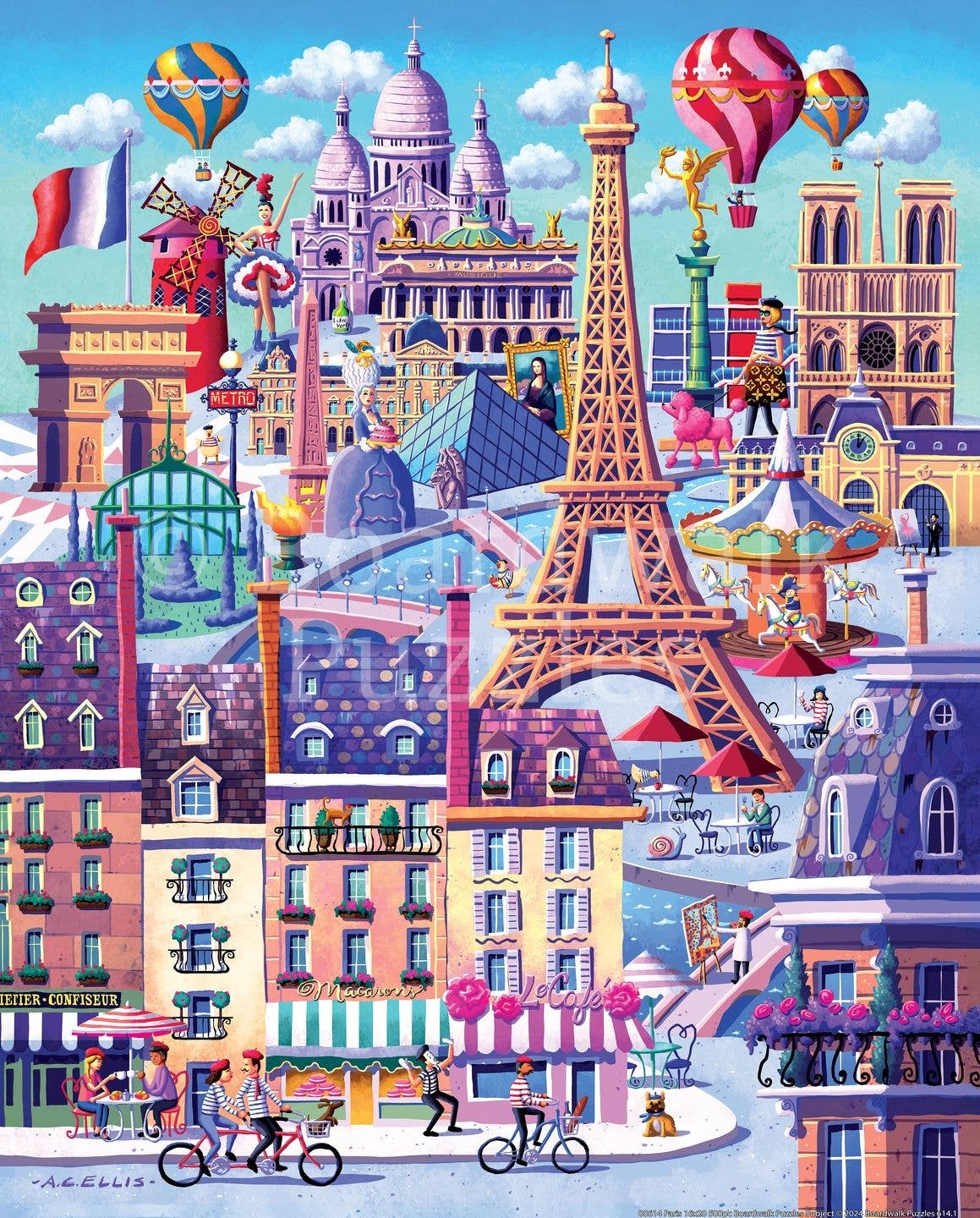Boardwalk Puzzle Company - Wholesale Puzzle - Adult - Paris - Personal Puzzle - 210 Piece1