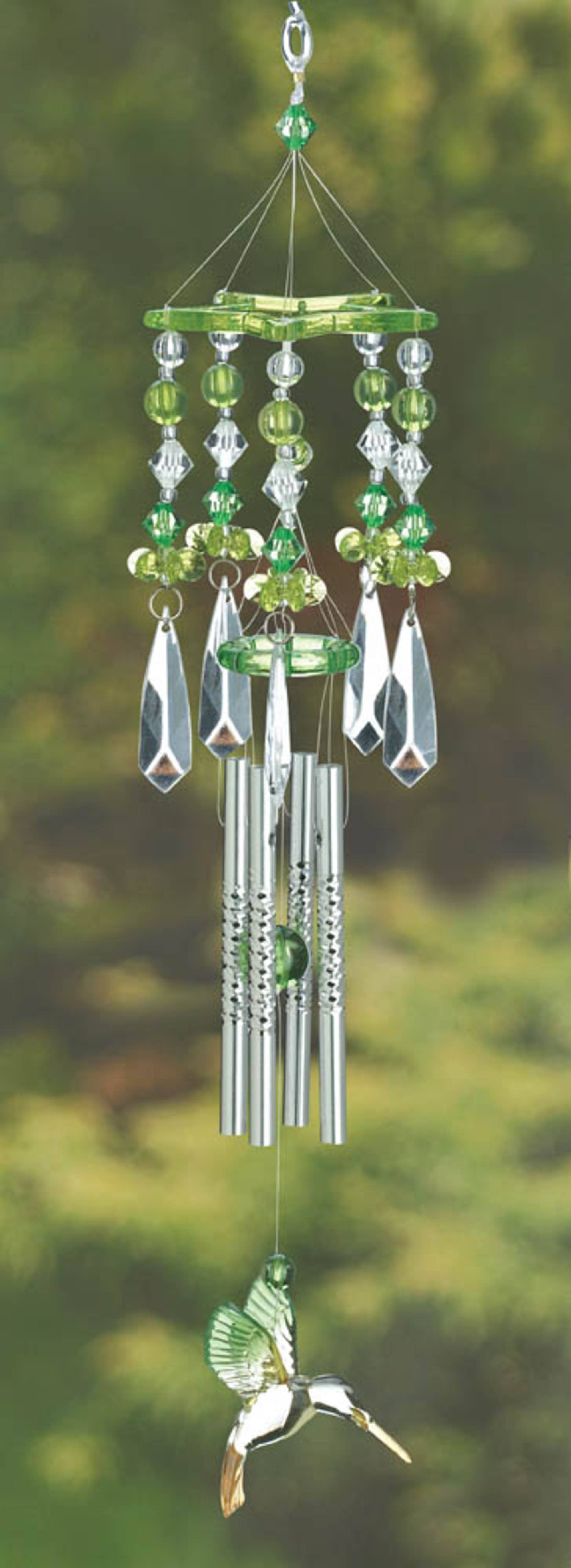 Zingz Home - Wholesale Wind Chime - Green Hummingbird Chimes1