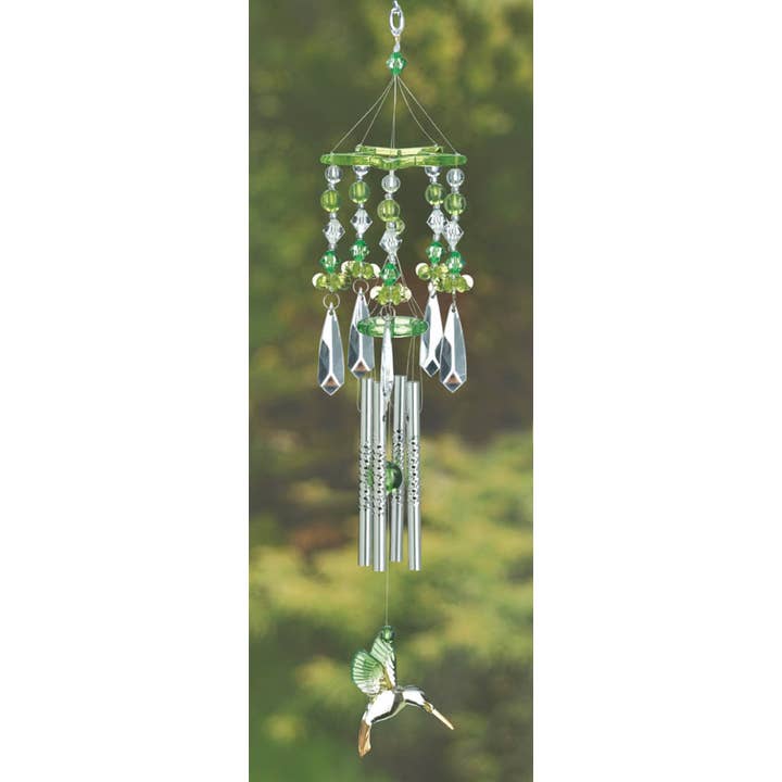 Zingz Home - Wholesale Wind Chime - Green Hummingbird Chimes1