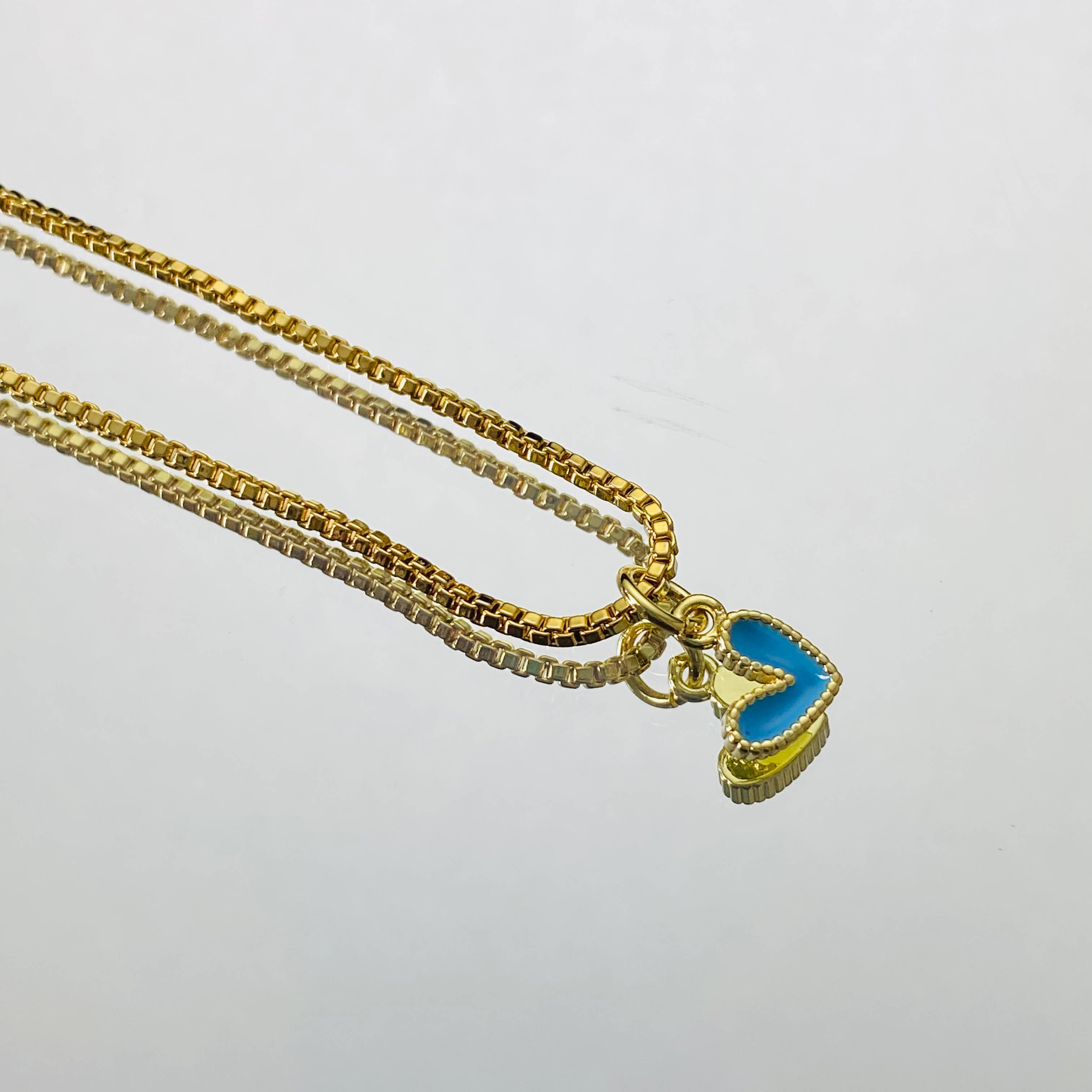 Housegoldjewelry - Vendita all'ingrosso Collana con ciondolo/pendaglio - Collana a cuore piccolo, ciondolo a cuore, collana smaltata a forma di cuore,11