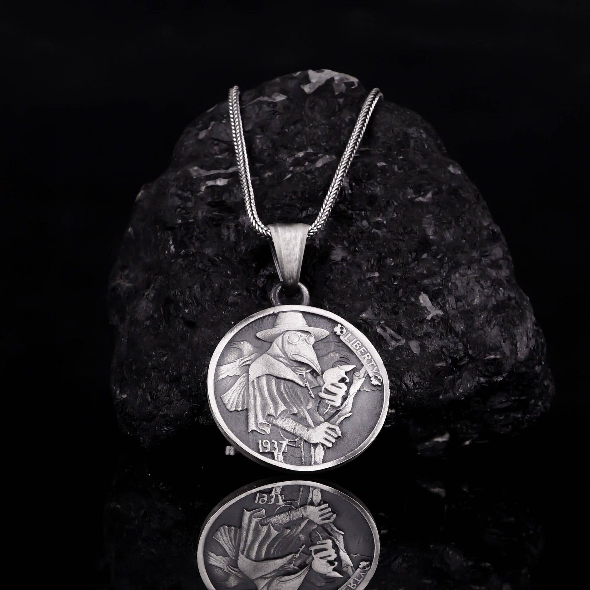 Espada Silver - Wholesale Pendant/Charm Necklace - Plague Doctor Necklace4