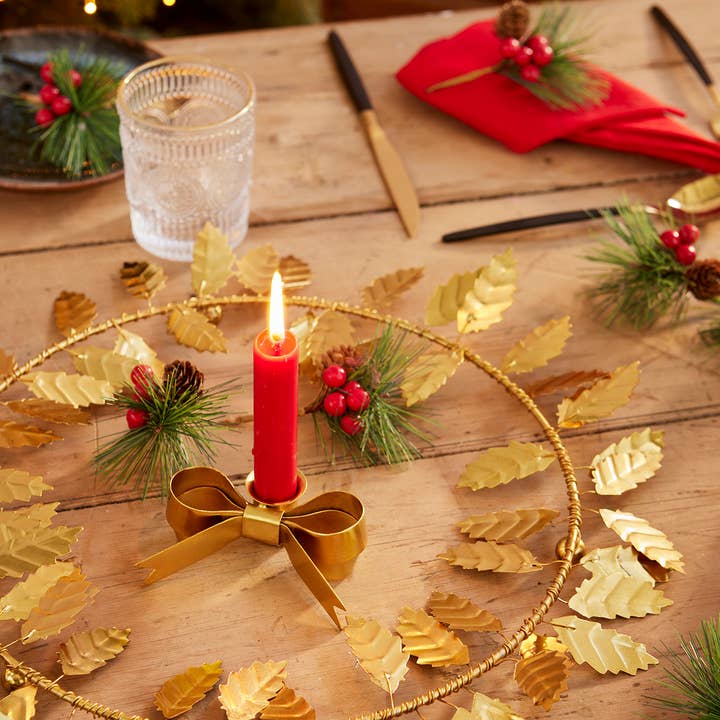 Namaste - Wholesale Wreath - Large Metal Leaf Garland Table Centre0