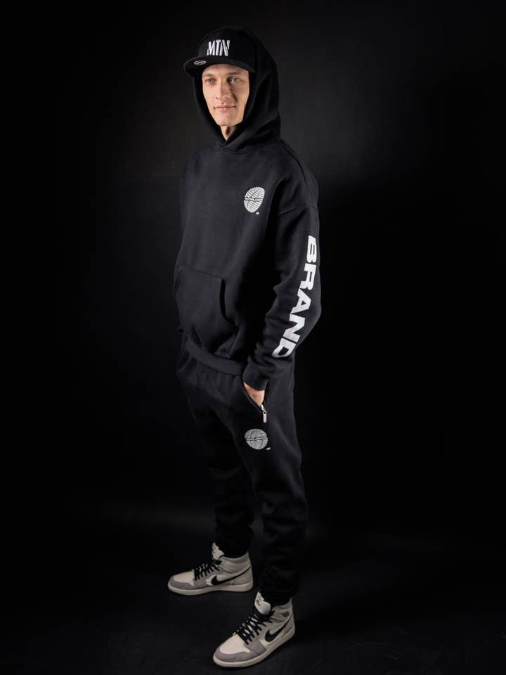 The Motion Brand - Wholesale Hoodie - Men's - Black Worldwide Hoodie8