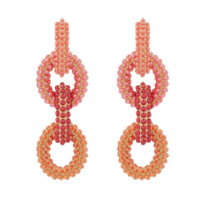 Round Chain Link Hoops - Fire Ombré for wholesale by QuayL Designs