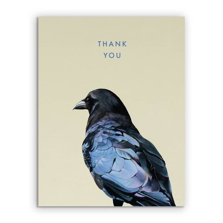The Mincing Mockingbird - Wholesale Thank You Card - Crow Thank You Greeting Card