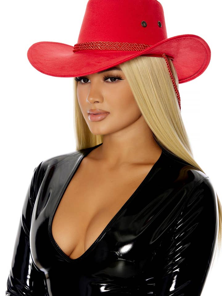 Chapeau de costume de cowboy de la vieille ville - Rouge pour la vente par Forplay Inc.