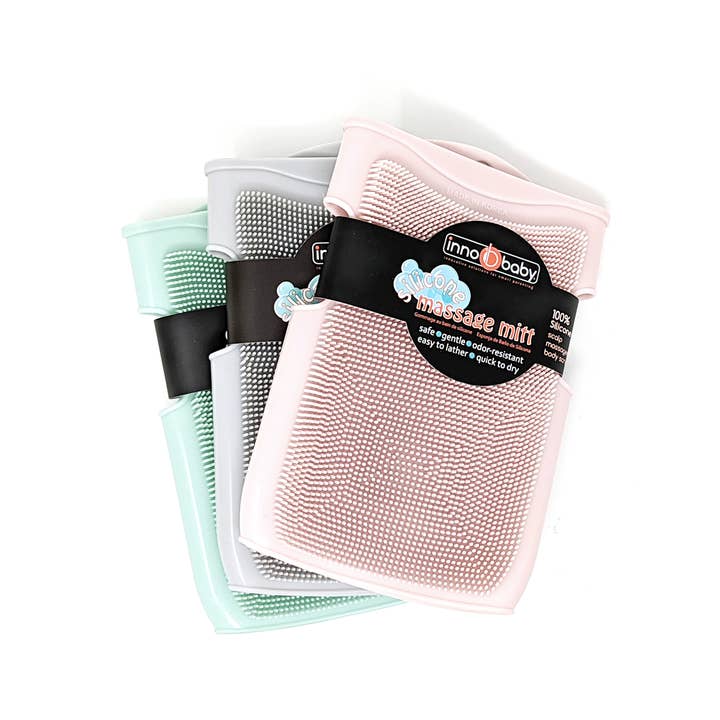 Innobaby on Faire - Wholesale Body Brush - Silicone Bath Brush for Body & Scalp / Exfoliating Bath Mitt