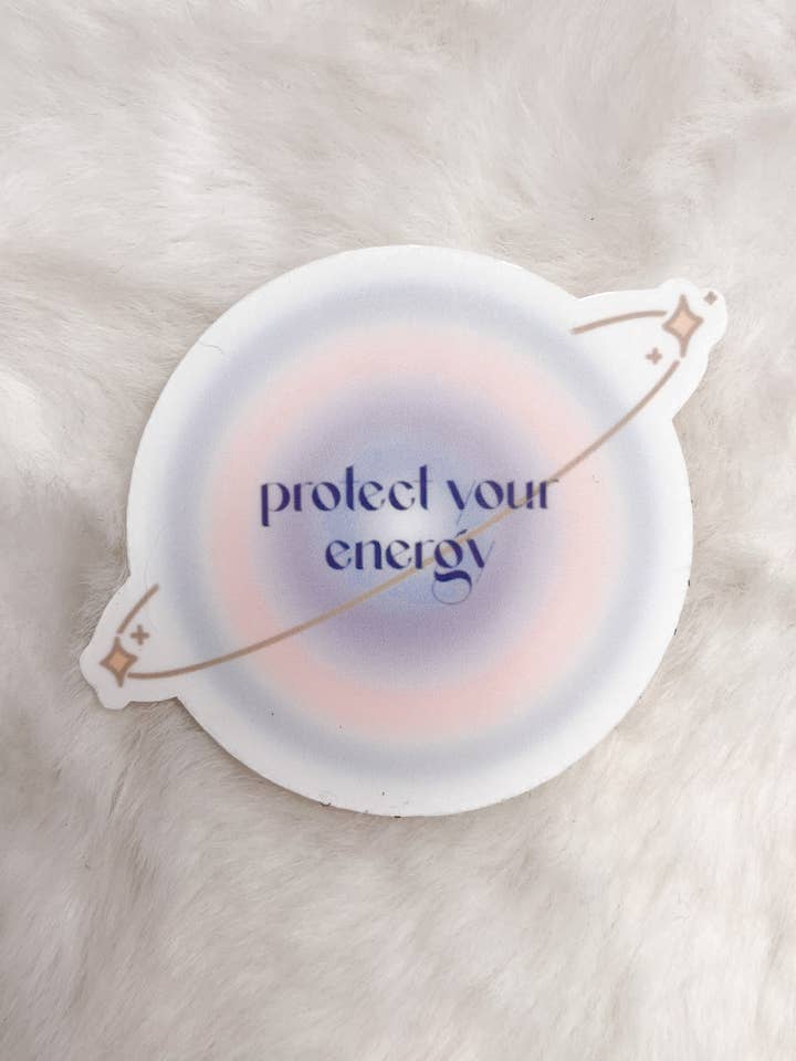 Protect Your Energy Sticker for wholesale by Celestial Bia