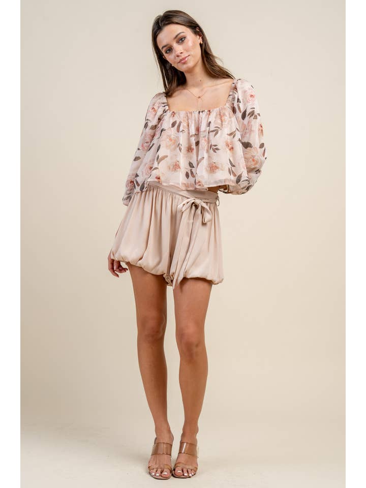 BEIVY & COLLABO - Wholesale Shorts - Women's - BP4823B / BUBBLE SKORT W/ SELF BELT3