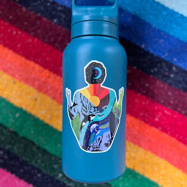 Abstract Hikes - Wholesale Sticker - Yoga Sticker: "Meditation Man"3