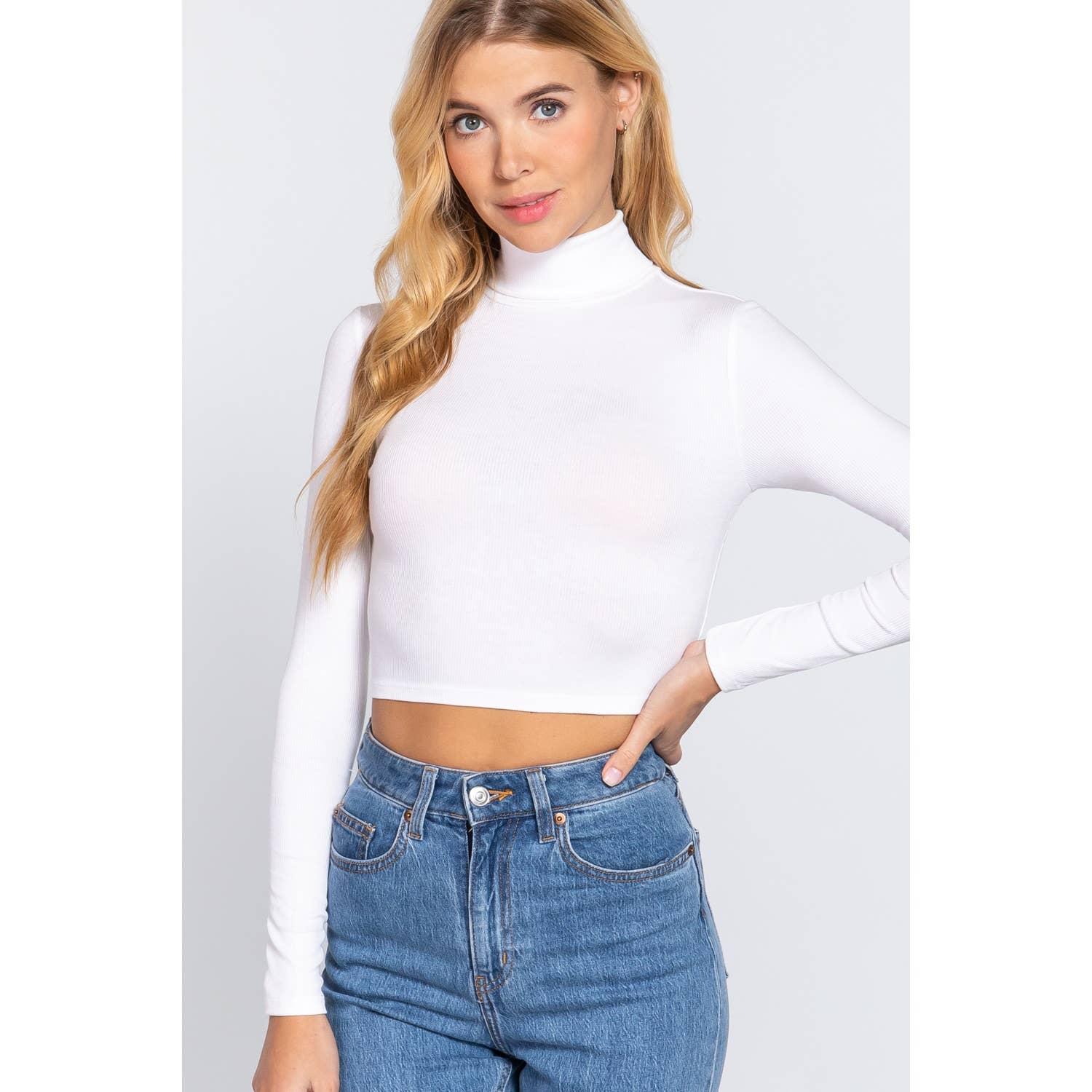 HiteJeans - Venta al por mayor Jersey de punto - Mujer - TOP CORTO DE CUELLO ALTO5