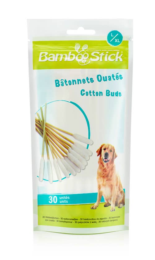 H3D - Wholesale Pet Grooming Aid - Dog - Pack of 10 bags of 30 cotton swabs for dogs Bamboostick®0