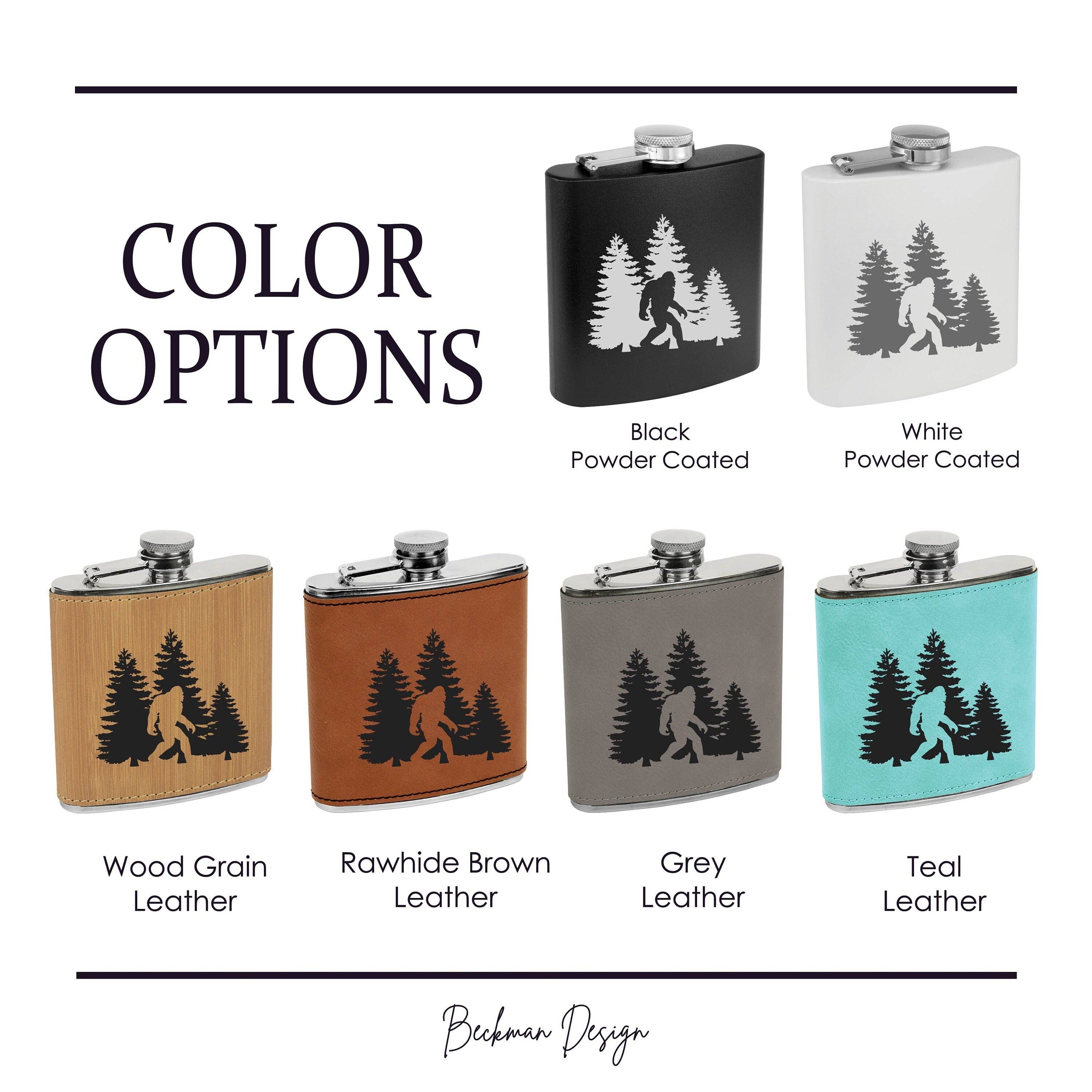 Beckman Design - Wholesale Flask - Flask- Bigfoot with Trees1