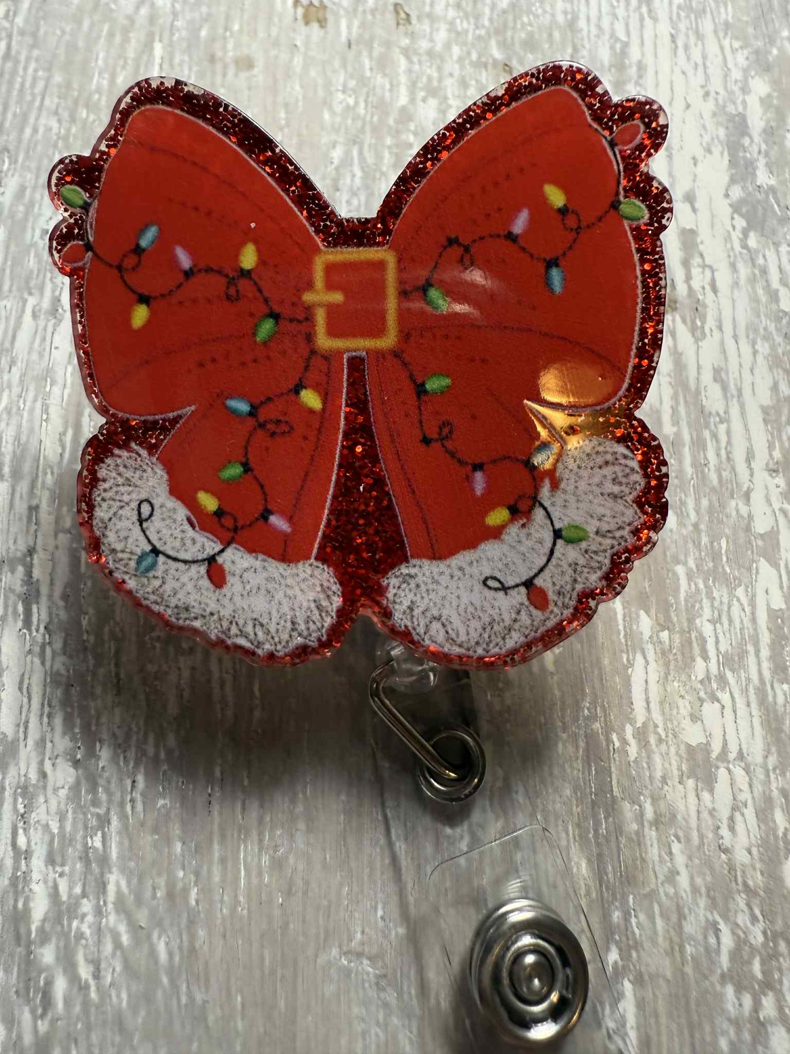 The Wild Poppy - Wholesale Badge Accessory - Women's -  Badge Reel  Festive Bow0