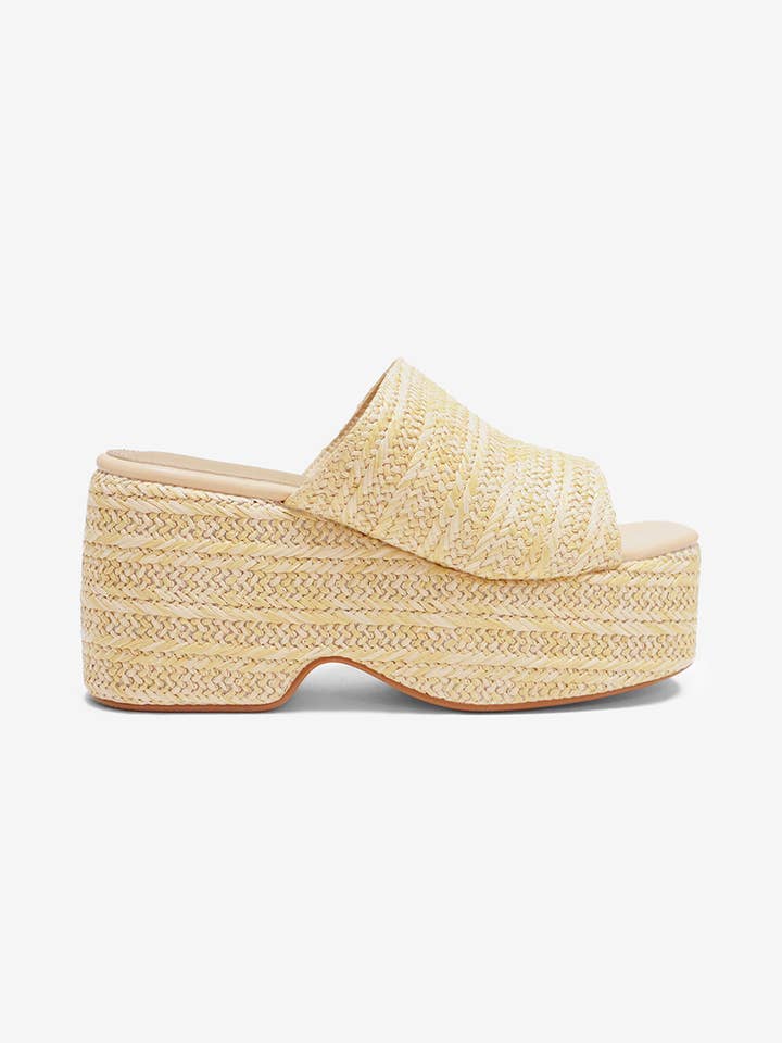 Lemonade Shoes - Wholesale Platform Heels - Women's - MARIE - Raffia Wedge Heel, Chunk Summer Sandal9